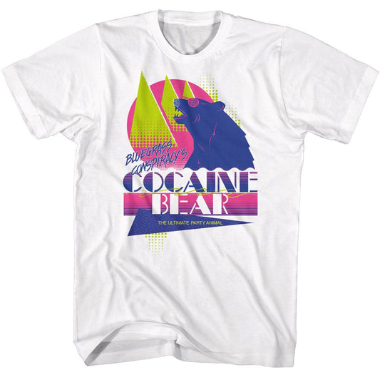 Cocaine Bear - Bluegrass Conspiracy Retro - American Classics - Solid White Adult Short Sleeve T-Shirt