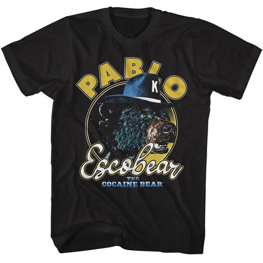 Cocaine Bear - Pablo Escobear - American Classics - Solid Black Adult Short Sleeve T-Shirt