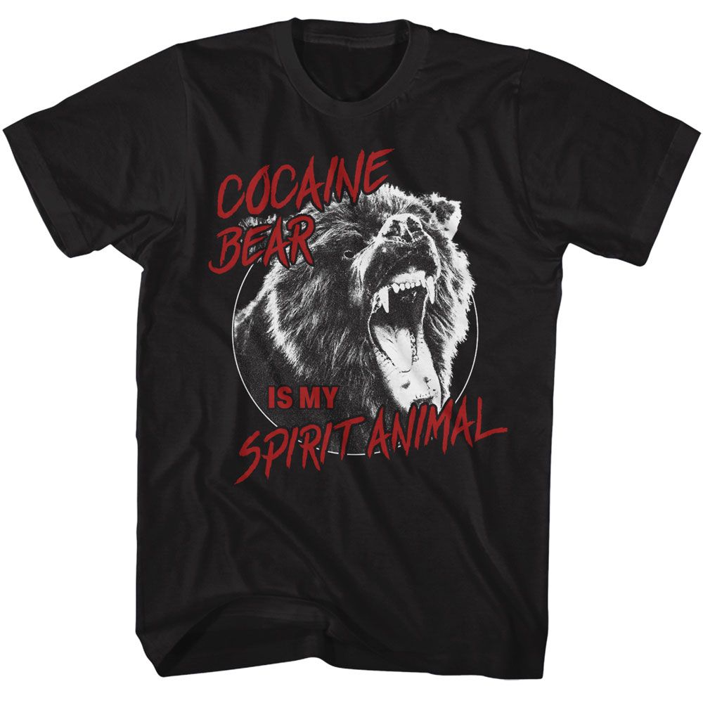 Cocaine Bear - Spirit Animal - American Classics - Solid Black Adult Short Sleeve T-Shirt