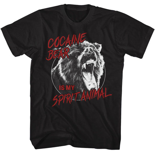 Cocaine Bear - Spirit Animal - American Classics - Solid Black Adult Short Sleeve T-Shirt