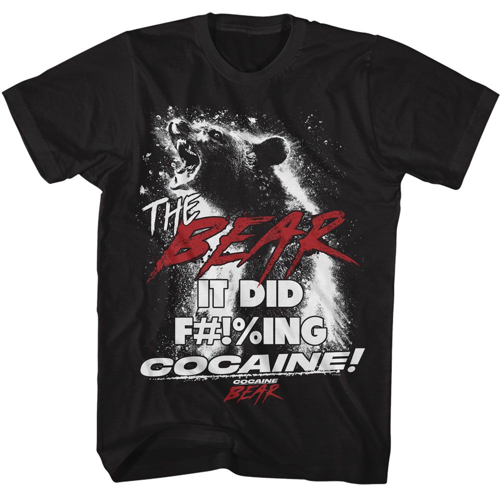 Cocaine Bear - Fing Did Cocaine - American Classics - Solid Black Adult Short Sleeve T-Shirt