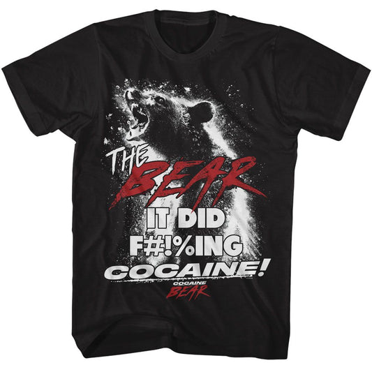 Cocaine Bear - Fing Did Cocaine - American Classics - Solid Black Adult Short Sleeve T-Shirt
