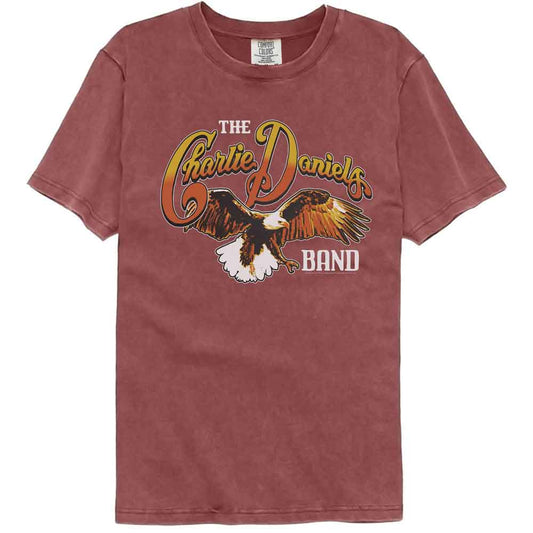 Charlie Daniels Band - Eagle - American Classics - Red Solid Adult Short Sleeve Comfort Color T-Shirt