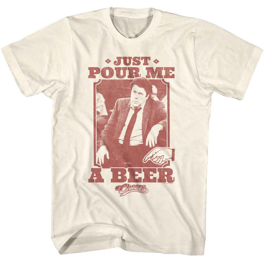 Cheers - Pour Me A Beer - American Classics - Solid Off-White Adult Short Sleeve T-Shirt
