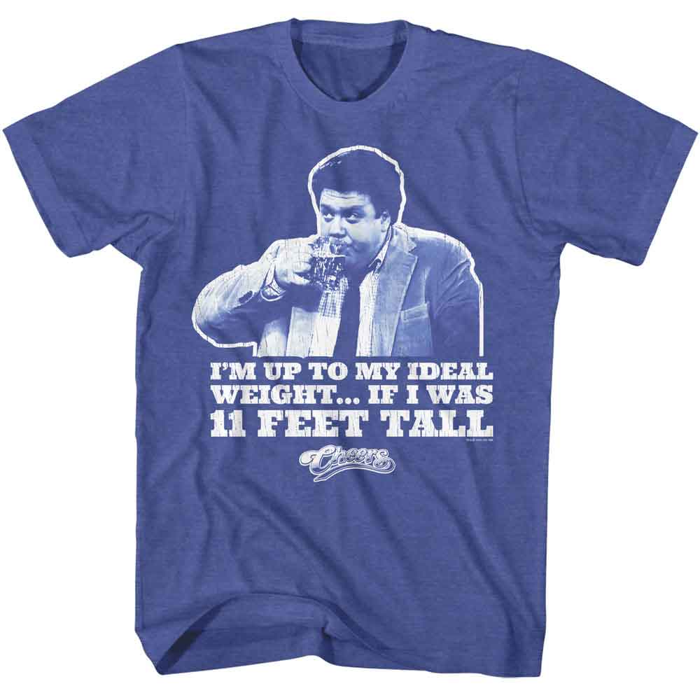 Cheers - Ideal Weight - American Classics - Heather Blue Adult Short Sleeve T-Shirt