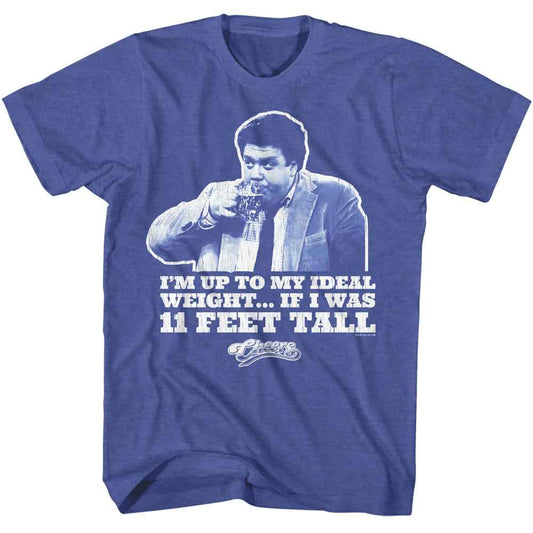 Cheers - Ideal Weight - American Classics - Heather Blue Adult Short Sleeve T-Shirt
