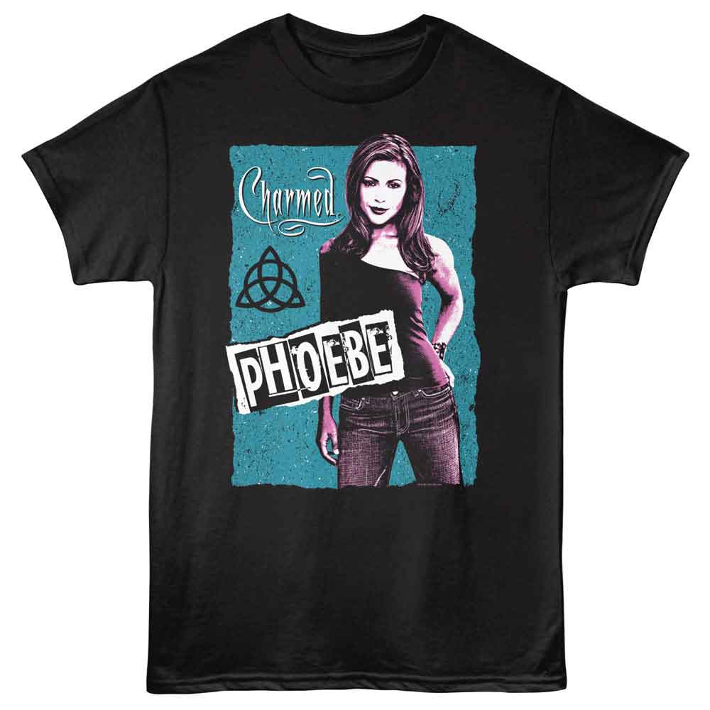 Charmed - Phoebe Contrast - American Classics - Black Front Print Adult Short Sleeve T-Shirt