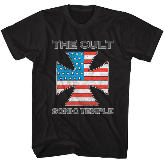 The Cult - Sonic Temple - American Classics - Solid Black Adult Short Sleeve T-Shirt