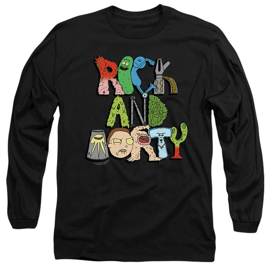 Rick And Morty - Illustrated Logo - Adult Long Sleeve T-Shirt