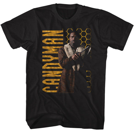 Candyman - Honeycomb - American Classics - Solid Black Adult Short Sleeve T-Shirt