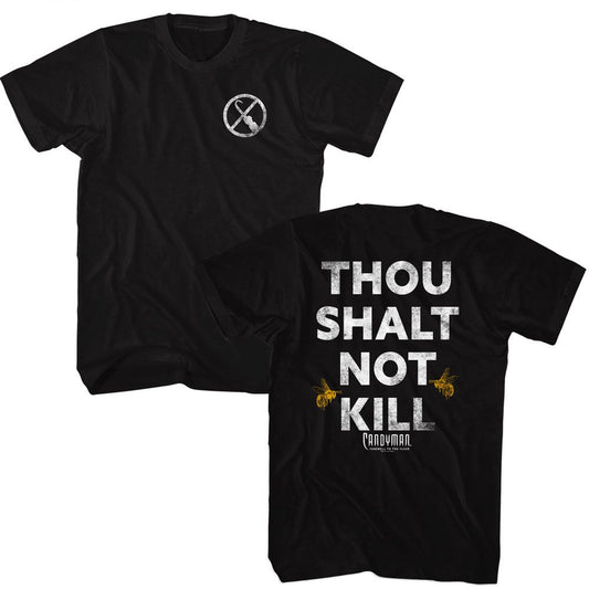 Candyman - Thou Shalt Not Kill - American Classics - Solid Black Adult Short Sleeve T-Shirt Style001