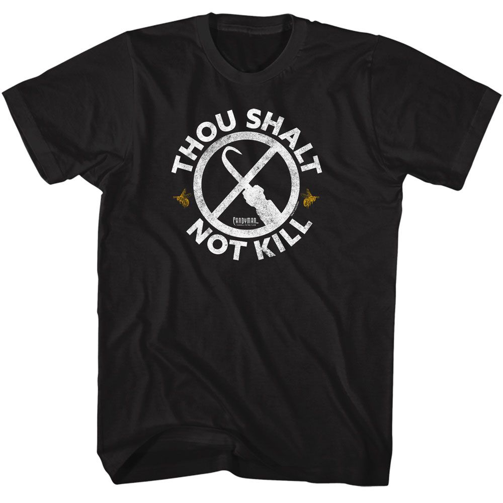 Candyman - Thou Shalt Not Kill - American Classics - Solid Black Adult Short Sleeve T-Shirt