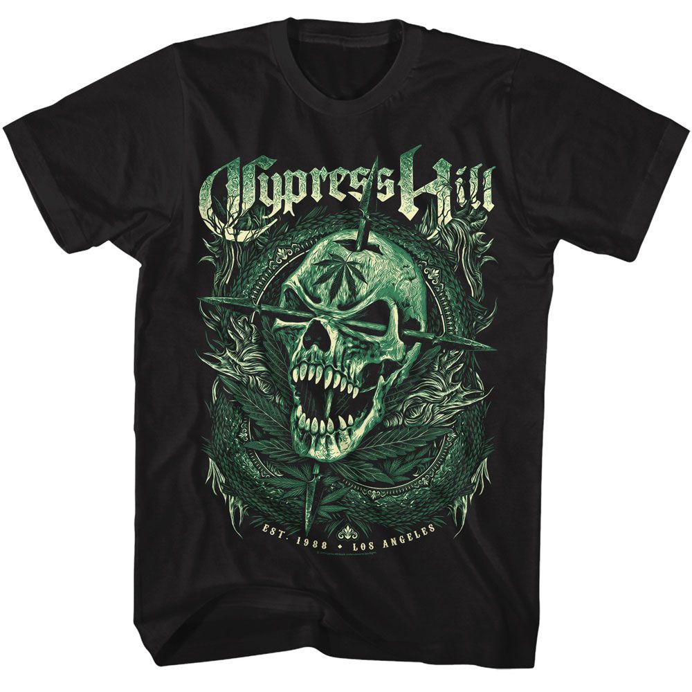 Cypress Hill - Est 1988 - American Classics - Solid Black Adult Short Sleeve T-Shirt