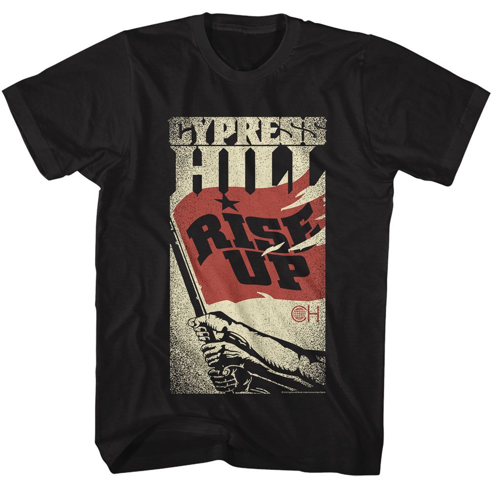 Cypress Hill - Rise Up - American Classics - Solid Black Adult Short Sleeve T-Shirt