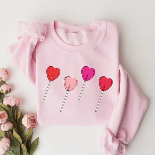 Candy Heart Sweatshirt, Heart Sucker Sweatshirt and Hoodie, T-Shirt