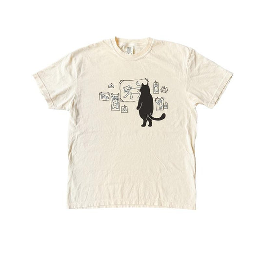 Cat Art Gallery Comfort Colors Shirt, Funny Animal Graphic Tee, Cat Lover Tshirt