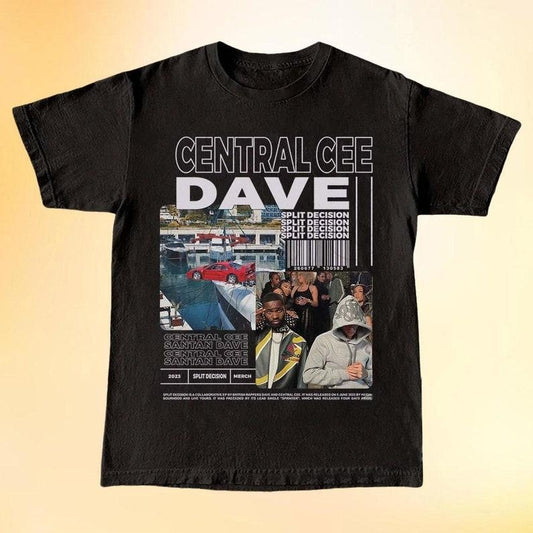 Central Cee Shirt, Central Cee x Dave Shirt, Central Cee Tee, Trapstar Shirt, Central Cee Santan Dave Merch, Split Decision Album Shirt