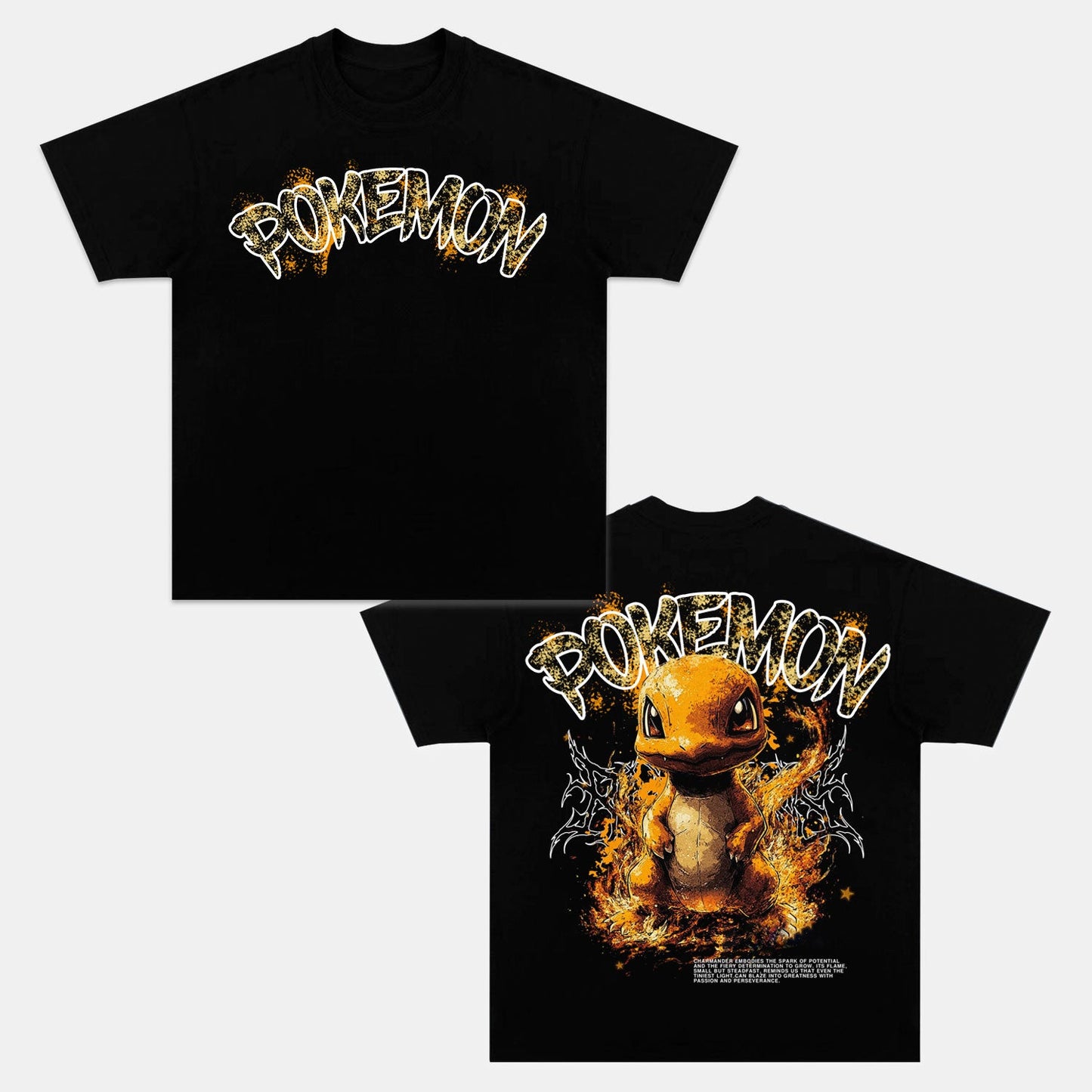 CHARMANDER â€“ THE FIRE TAIL  VINTAGE OVERSIZED TEE  POKÃ‰MON-[DS]