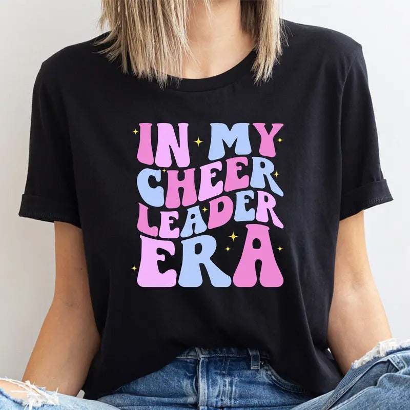 Cheerleader Shirt In My Cheerleader Era Retro Cheer Leader Shirt Cheer Leader Sweatshirt Gift For Her Gift For Cheer Leader Funny Era  sweater and hoodie