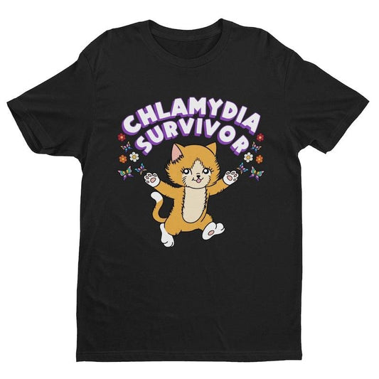 Chlamydia Survivor, Weird Shirt, Meme Shirt, Funny Unisex Shirt, Funny T Shirt, Sarcastic Shirt, Ironic Tee, Offensive, Inappropriate Tee