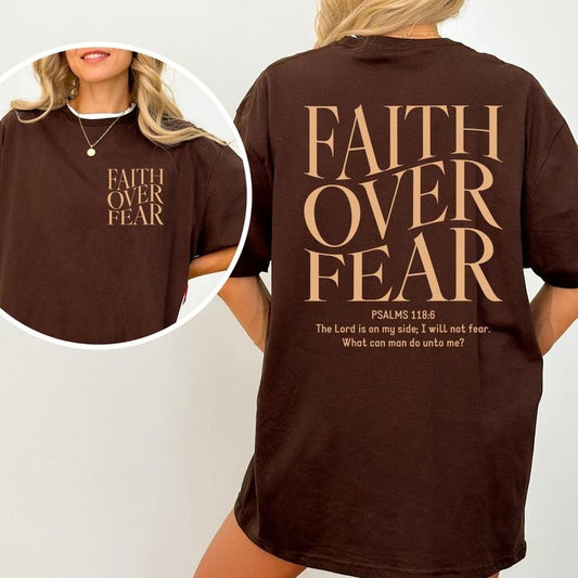 Christian Clothing Bible Verse Hoodie Faith Sweatshirt Religious Tshirtfaith Tshirtgroovy T-shirt Women Christian Gift Faith Over Fear Latarshia Grant