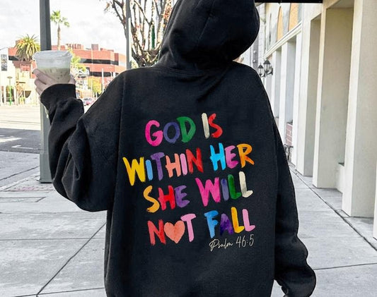 Christian Sweatshirt,God Is Within Her She Will Not Fall Sweat,Christian Bible Verse Sweatshirt,Easter Religious Tshirt,Bible Verse  T-shirt, sweater and Hoodie