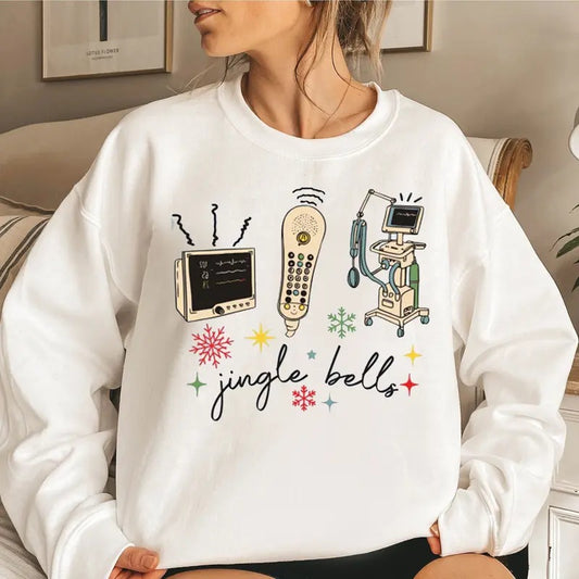 Christmas Nurse Shirt, Jingle Bells Nurse Shirt, Funny Christmas Nurse Shirt, ER Nurse Sweatshirt, Christmas Nurse Crew, Nurse Vibes Tee