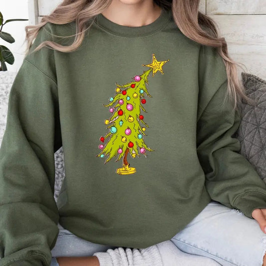 Christmas Tree Sweatshirt, Retro Christmas Shirt, Whimsical Christmas Tree Shirt, Tree Sweatshirt, Whimsical T-Shirt
