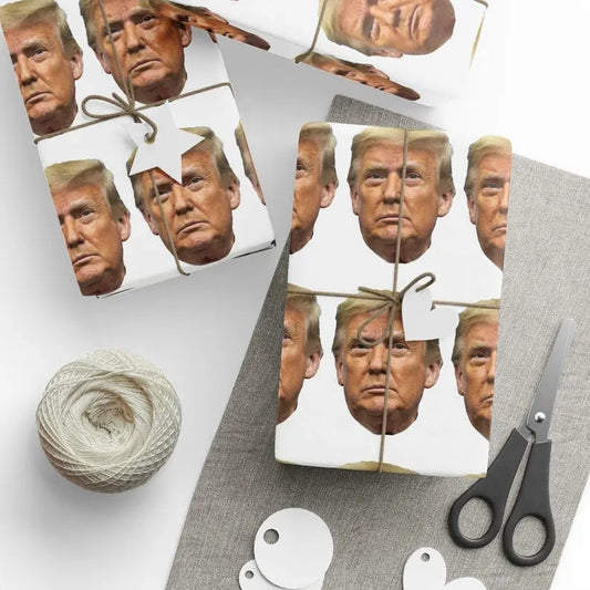 Christmas Wrapping Papers, Holiday Gift Wrap, Trump 2024 Republican Gag Gift, Funny Paper, White Elephant Gifts, Men Gifts for Him Herstyle{n002}2