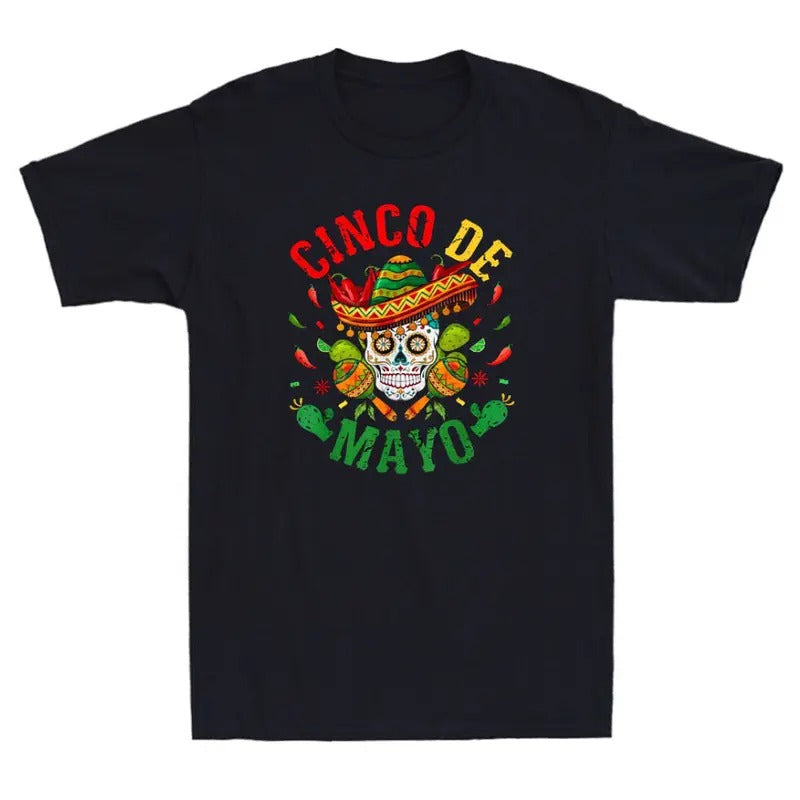 Cinco De Mayo Party Sugar Skull Funny Mexican Fiesta Gift Vintage Men's T-Shirt