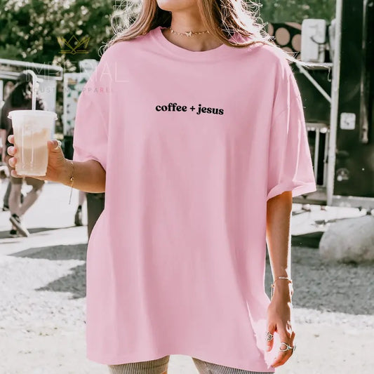 Coffee and Jesus Sweatshirt, Coffee and Faith Shirt , Faith Tee, Cute Gift Sweatshirt, Girlfriend Gift, Best Friend Gift, Full Color Print