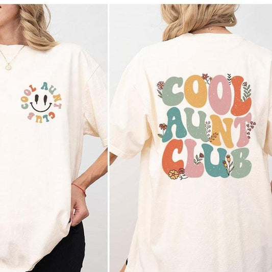 Comfort Colors Cool Aunts Club Shirt, Aunt Mothers Day Gift, Floral Auntie Shirts, Cool Aunt Tshirt, Gifts for Aunt, Mothers Day Shirt, Aunt Birthday Gift, Cute Auntie Tee Gifts, New Aunt Gift, Mothers Day Gift From Daughter, Mother Day Women Top Style