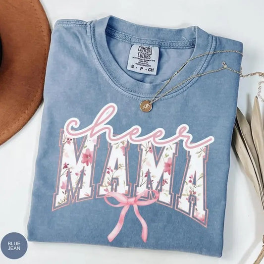 Comfort Colors Coquette Cheer Mom T-Shirt, Soft Cotton Crewneck Shirt for Men and Women, Gift for Him or Her, Unisex Stylish Top Womenswear