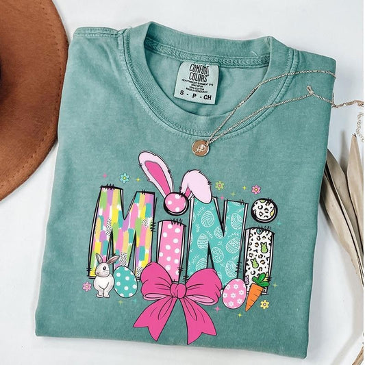 Comfort Colors Easter Mini Shirt, Mini Coquette Shirt, Easter Bunny Mom T-shirt, Easter Gift For Mom