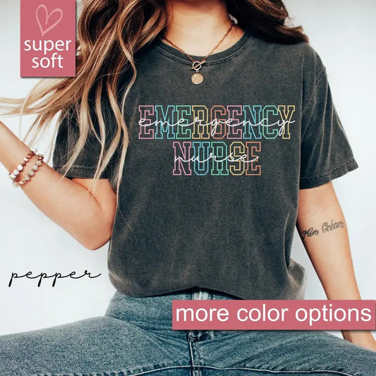 Comfort Colors Emergency Nurse Shirt, Nurse Week Shirt, Gift For ER Nurse, Emergency Department Shirt
