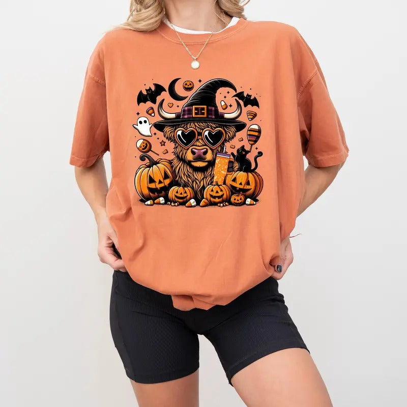 Comfort Colors Ghost Cows Halloween Shirt, Halloween Ghost Cows Shirt, Ghost Shirt, Cow Lovers Halloween Gift
