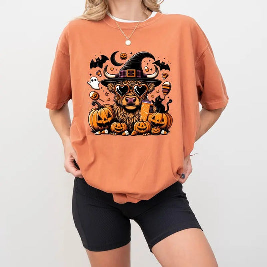 Comfort Colors Ghost Cows Halloween Shirt, Halloween Ghost Cows Shirt, Ghost Shirt, Cow Lovers Halloween Gift