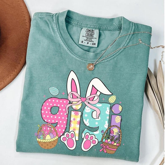 Comfort Colors Gigi Bunny Shirt, Easter Bunny Grandma Shirt, Gigi Shirt for Easter Day