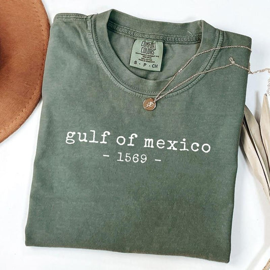 Comfort Colors Gulf of Mexico Shirt - Gulf Coast Shirt Texas Alabama Mississippi Florida Beach - American Gulf of Mexico - Patriotic Shirt