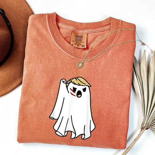 Comfort Colors Halloween Trumpkin Shirt, President Trump 2024 Shirt, Trump Fight Ghost, Republican Halloween Gift, Trump Halloween