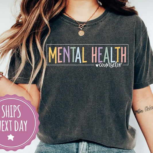 Comfort Colors Mental Health Counselor Shirt Mental Health Shirts Psychologist Shirt Counselor Gift Counseling Gifts- 118338