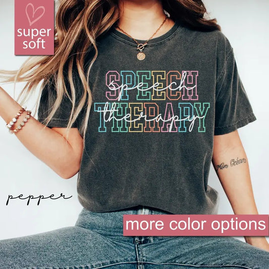 Comfort Colors Speech Therapy Shirt, Speech Therapist Shirt, It's A Good Day For Speech Therapy Shirt, Gift For Therapiststyle{n002}2