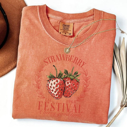 Comfort Colors Strawberry Festival 1968 Shirt, A Berry Good Times T-Shirt, Strawberry Lovers Shirt, Retro Strawberry T-Shirt