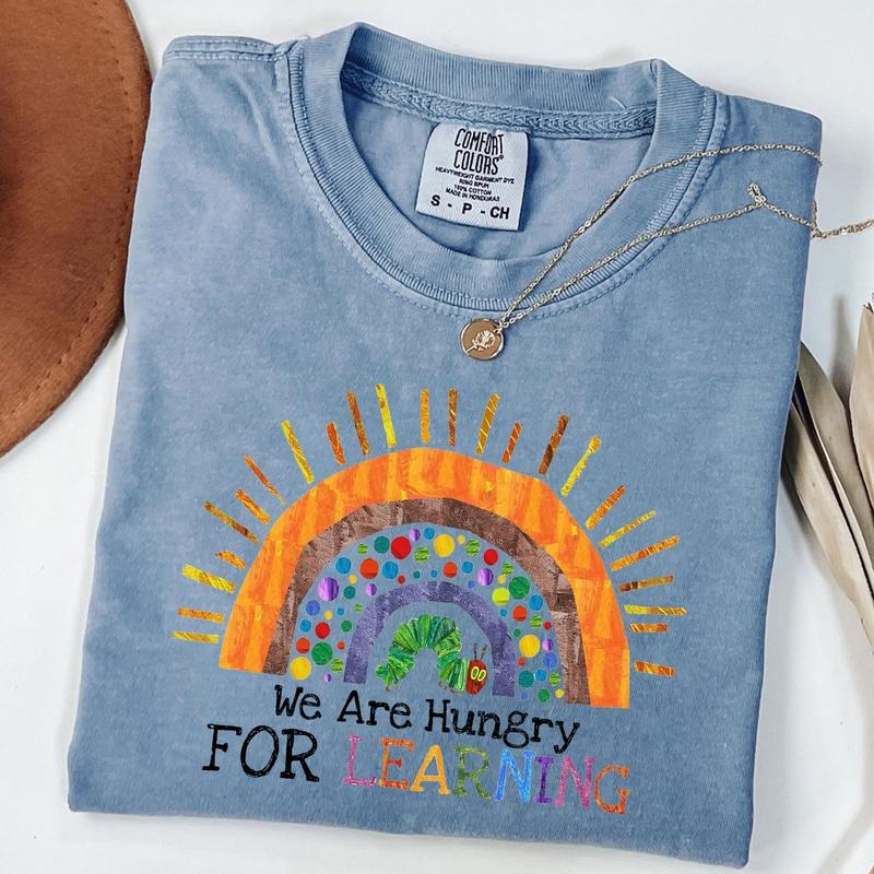Comfort Colors We Are Hungry For Learning Shirt, Back To School Gift, 1st Day Of School, Funny Teacher Shirt, Unisex T-Shirt