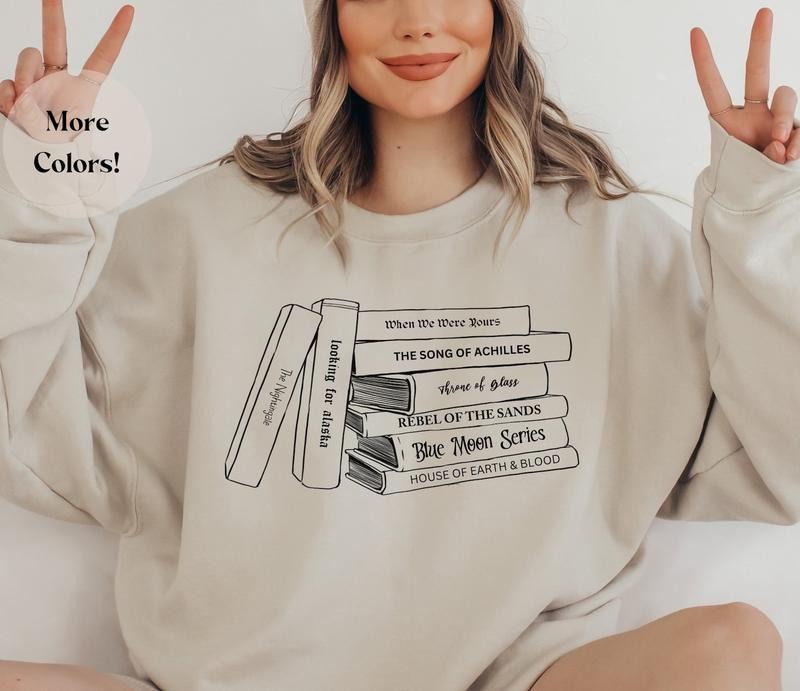 Custom Bookshelf Bookworm Sweatshirt, Librarian Shirt, Booktok Merch, Librarian Shirt, Book Lover Shirt, Custom Reader Shirt, Reading Shirt, Custom Book Name Sweatshirt