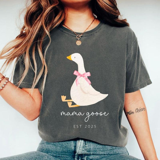 Custom Mama Goose Shirt, Silly Goose Sweatshirt, Cute Mom Shirt, Baby Shower Tee, Pregnancy Reveal Sweater, Mothers Day Gift Shirt