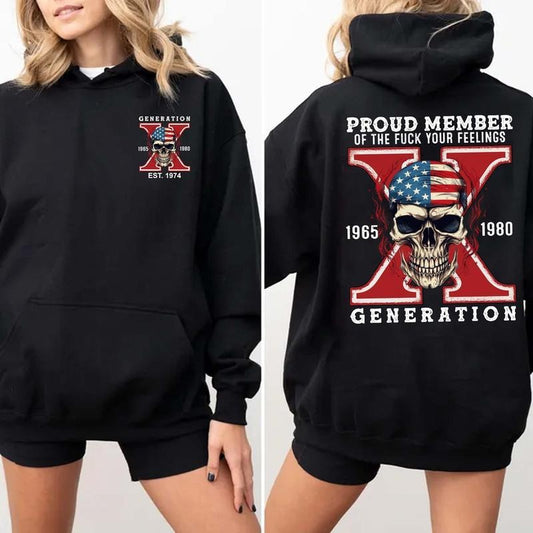Custom Year Generation X Custom Year 2 Hoodie with Raised Hose Water and Neglect Cotton, Full Size, Full Colors Sweatshirt for Women