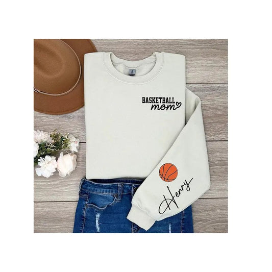 Customized Basketball Mom Sweatshirt, Your Name Basketball Shirt, Basketball Aunt Shirt, Grandma Shirt, Basketball Mom Shirt, Custom Basketball Shirt, Basketball Mom Sweatshirt