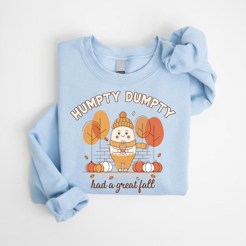 Cute Fall Sweatshirt for Women - Loose Fit, 50% Cotton & 50% Polyester, Unisex Size, Medium-heavy Fabric - Pullover