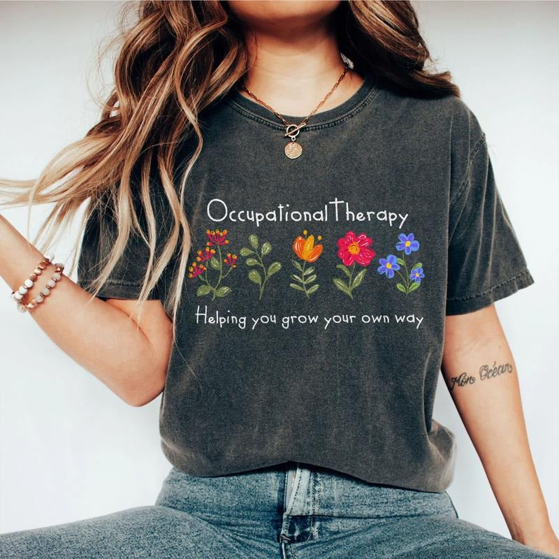 Cute Occupational Therapy Shirt, OT Shirt, Special Education Shirt, Therapist Gift, Aesthetic Therapy Shirt, Sped Teacher Appreciation Gift, Teacher Women Top